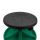 Work Stool with seat in PU foam, footrest with 5 compartments, 5xØ75 wheels and height 310-390 mm (GREEN)